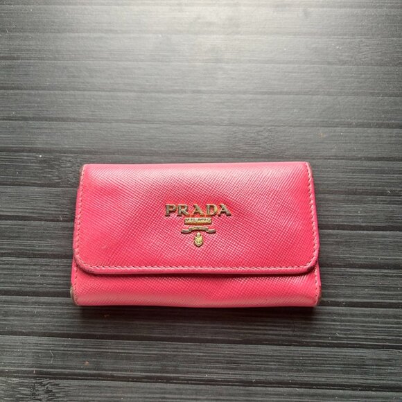 Prada Pink Saffiano Key Case - Picture 1 of 3